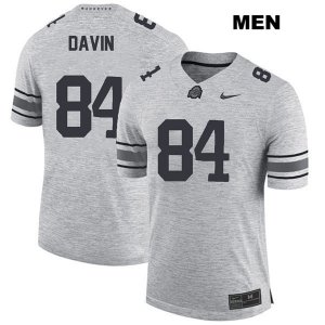 Men's NCAA Ohio State Buckeyes Brock Davin #84 College Stitched Authentic Nike Gray Football Jersey VB20U20QR